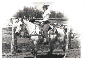 Treva Creed will soon be back in the saddle again!   Photo taken 1966