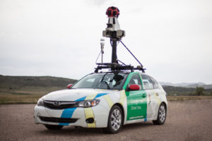 Google Street View mapping car specially equipped with cutting-edge methane analyzer